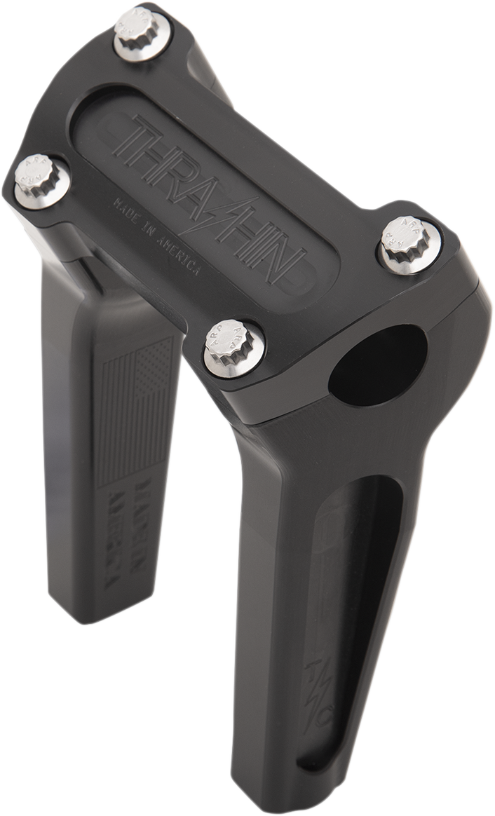 Handlebar Risers - Straight - 6" - Black