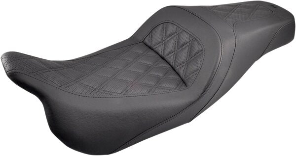 SADDLEMEN Slim Seat - Black - Lattice Stitch - Fl 08-24 - 08011014