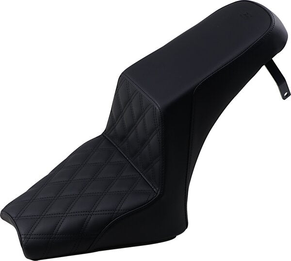 SADDLEMEN Step-Up Seat - Front Tuck-N-Roll/Rear Lattice - Black - Extended Reach - Fl 23-24 - 08011691