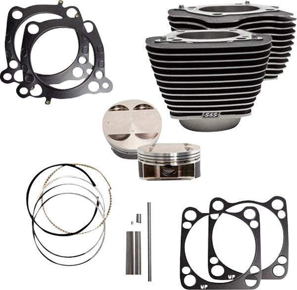 Cylinder Kit - 4.625" Stroke - Wrinkle Black w/Highlights - M8