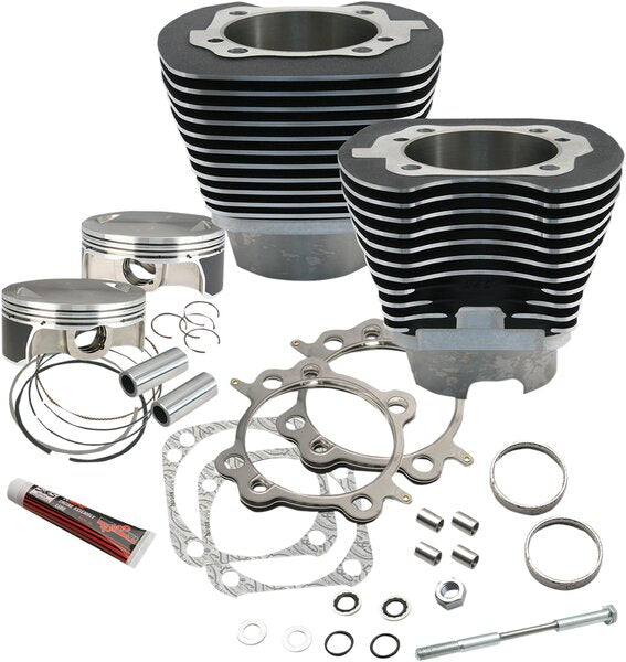117" Big Bore Cylinder Kit - Wrinkle Black - Twin Cam
