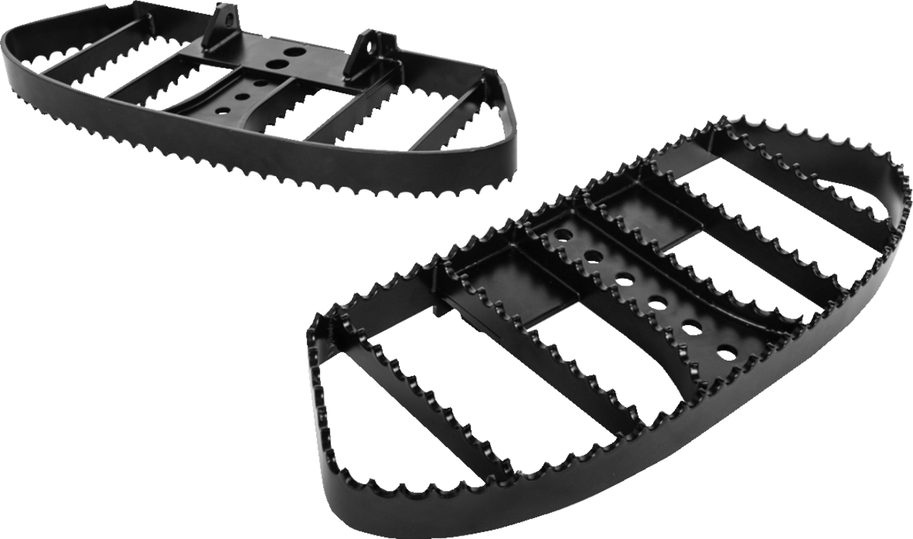 BURLY BRAND MX Driver Floorboards - Black - FL - B13-1052B