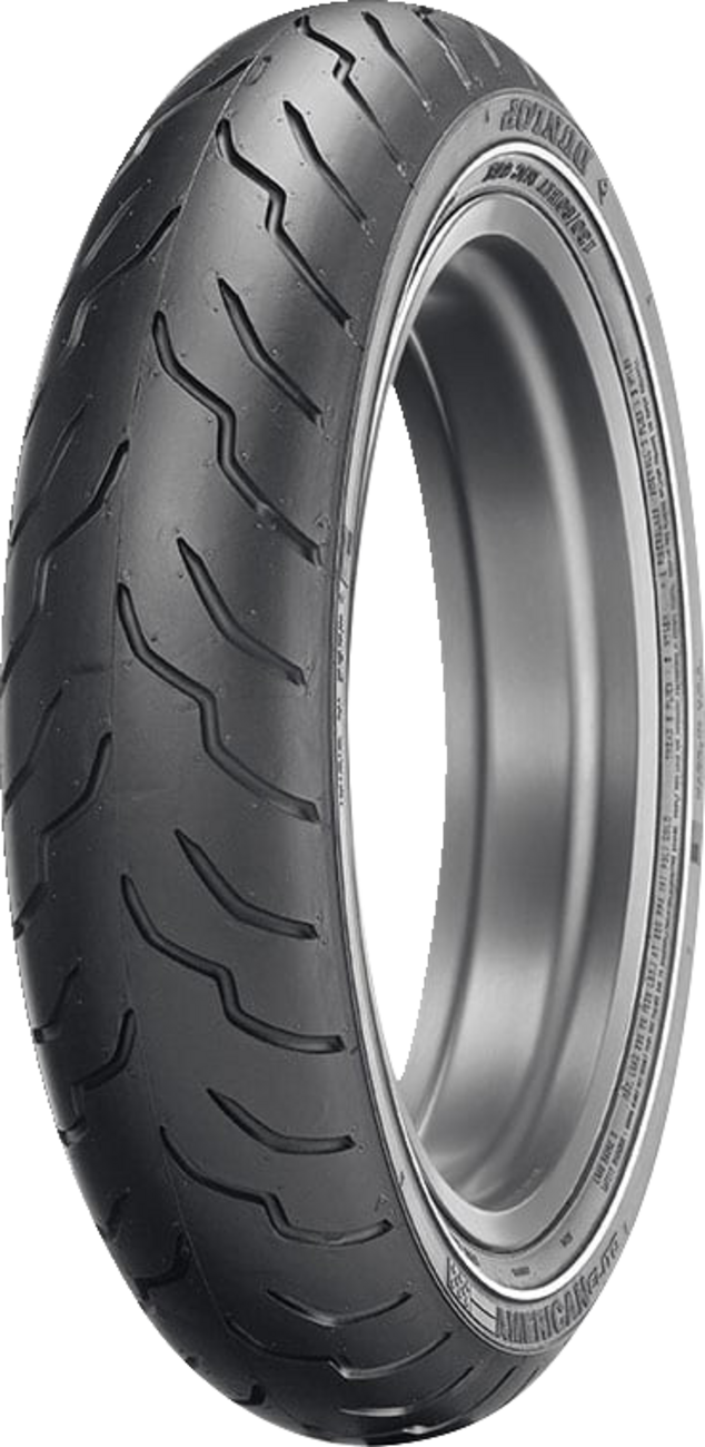 DUNLOP American Elite Tire - Tire - American Elite - Front - MT90B16 - Narrow Whitewall - 72H