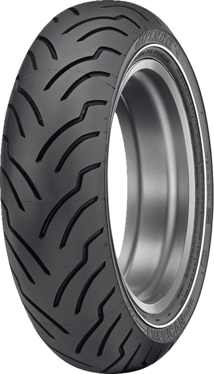 DUNLOP American Elite Tire - Tire - American Elite - Rear - MT90B16 - Narrow Whitewall - 74H