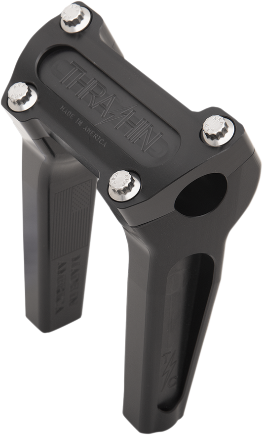 Handlebar Risers - Straight - 6" - Black