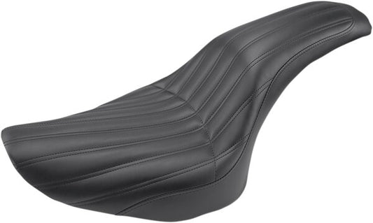 SADDLEMEN Knuckle 2-Up Seat - Black - Ribbed - Flh/Flt 08-24 - 08010841