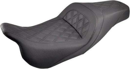 SADDLEMEN Slim Seat - Black - Lattice Stitch - Fl 08-24 - 08011014