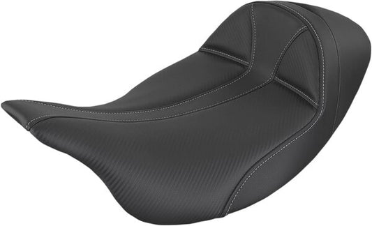 SADDLEMEN Dominator Seat - Low - Solo - Black W/ Gray Stitching - Fl 08-24 - 08011311