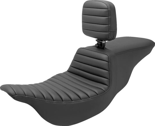 SADDLEMEN Tour Step-Up Seat - Front Lattice Stitch - Black - Fl 97-07 - 08011432