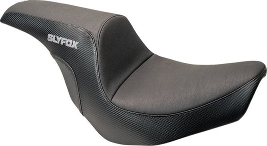 SLYFOX Lowrider Drifter Seat - Gray Logo - Smooth Vinyl - Carbon Fiber - Fxlr/Flsb 18-24 - 08021590