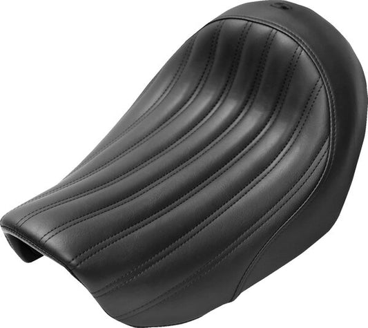 SADDLEMEN Knuckle Solo Seat - Ribbed - Black - Fxd 96-03 - 08030523