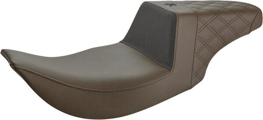 SADDLEMEN Unknown Industries Seat - Front Carbon Fiber/Black Gripper Lumbar/Rear Lattice Stitch - Xl 04-22 - 08040773