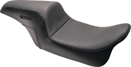 SLYFOX Drifter Seat - Black Logo - Black Vinyl W/ Slipstop - Carbon Fiber - Xl 04-22 - 08040810