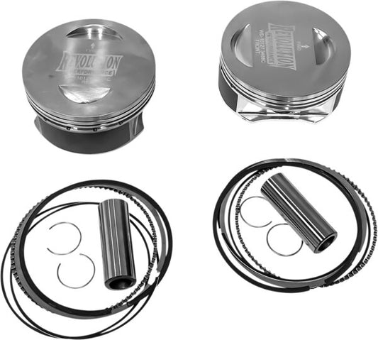 Piston Kit - Flat-Top - For 131" Monster Big Bore Cylinder Kit - Twin Cam