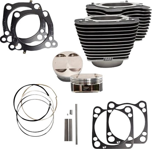 Cylinder Kit - 4.500" Stroke - Wrinkle Black w/Highlights - M8