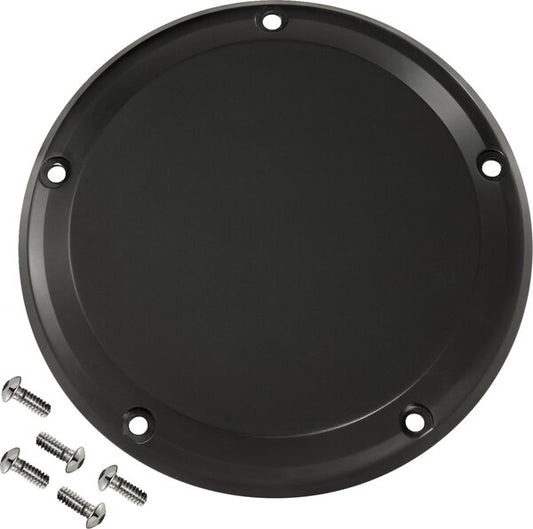 Derby Cover - 5 Hole - Smooth - Black - M8 Softail