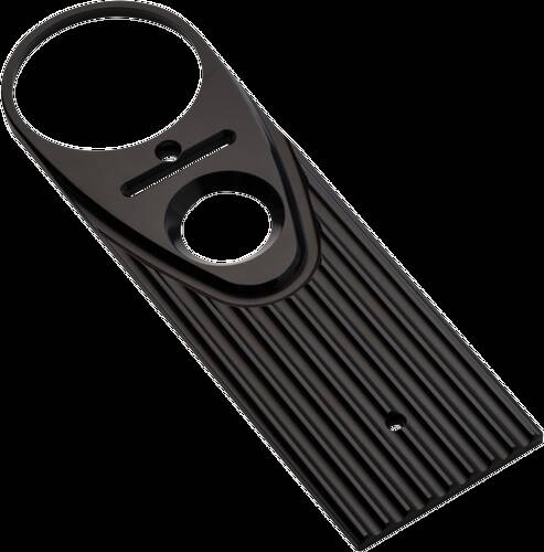Road King Dash Panel - Finned - Black Anodized