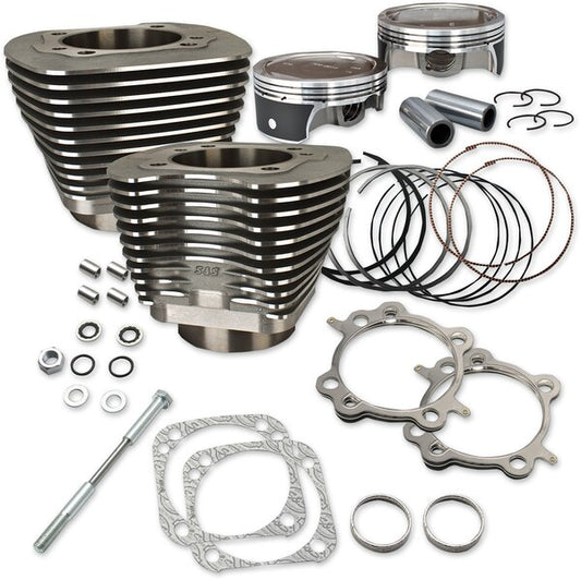 124" Big Bore Cylinder Kit - Wrinkle Black - Twin Cam