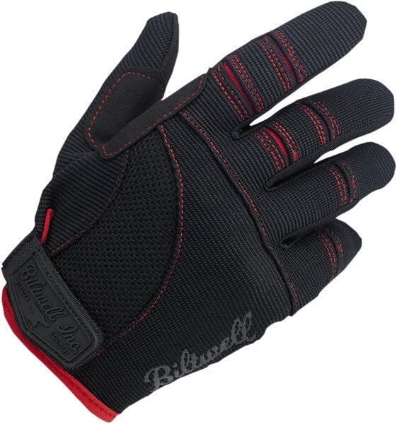 BILTWELL Moto Gloves - Black/Red - 2XL