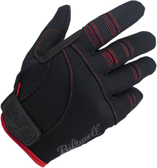BILTWELL Moto Gloves - Black/Red - 2XL