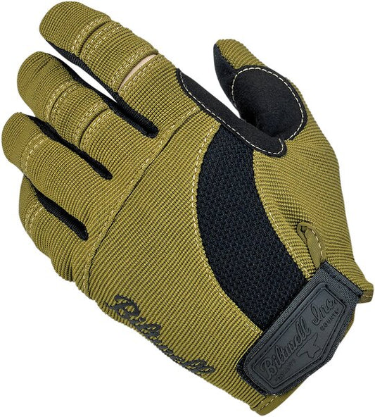 BILTWELL Moto Gloves - Olive/Black - Small