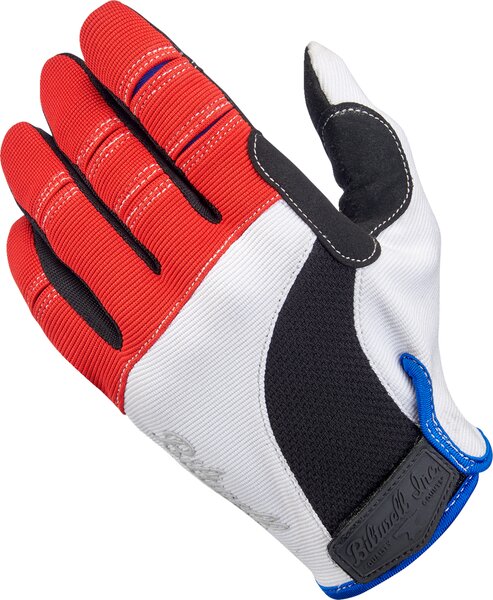 BILTWELL Moto Gloves - Red/White/Blue - 2XL