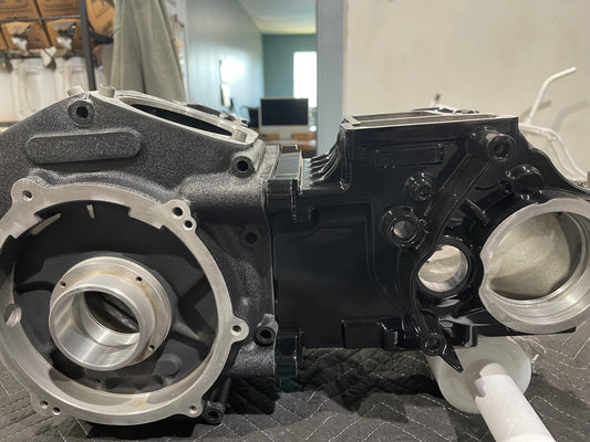 Engine and transmission cases.