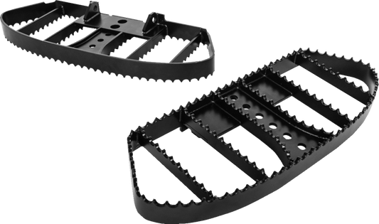 BURLY BRAND MX Driver Floorboards - Black - FL - B13-1052B