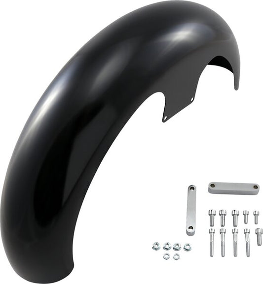 Wrapper Front Fender - Black - Steel - 21"