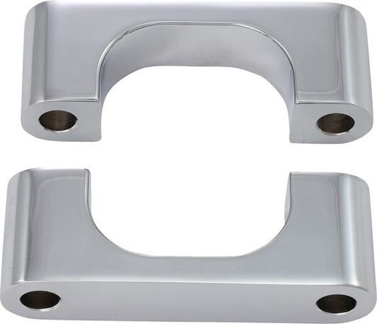 Hugger Front Fender Mounting Blocks - For 21" Wheels - Chrome