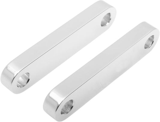 Hugger Front Fender Mounting Blocks - For 21" Wheels - Chrome